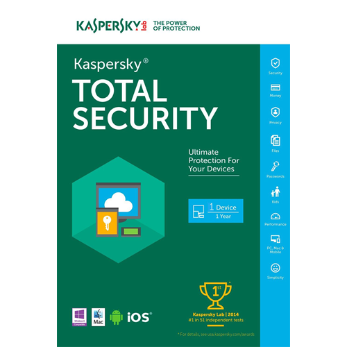 Kaspersky Total Security (1 Year, 1 Device) [Download]