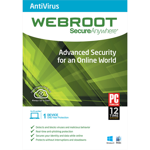 Webroot SecureAnywhere AntiVirus (1 Year / 1 Device) [Download]