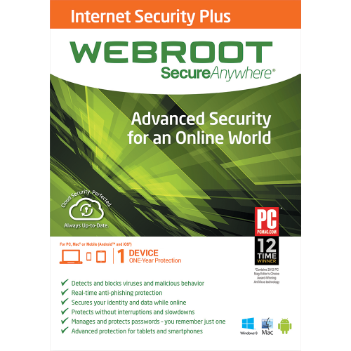 Webroot SecureAnywhere Internet Security Plus (1 Year, 1 Device) [Download]